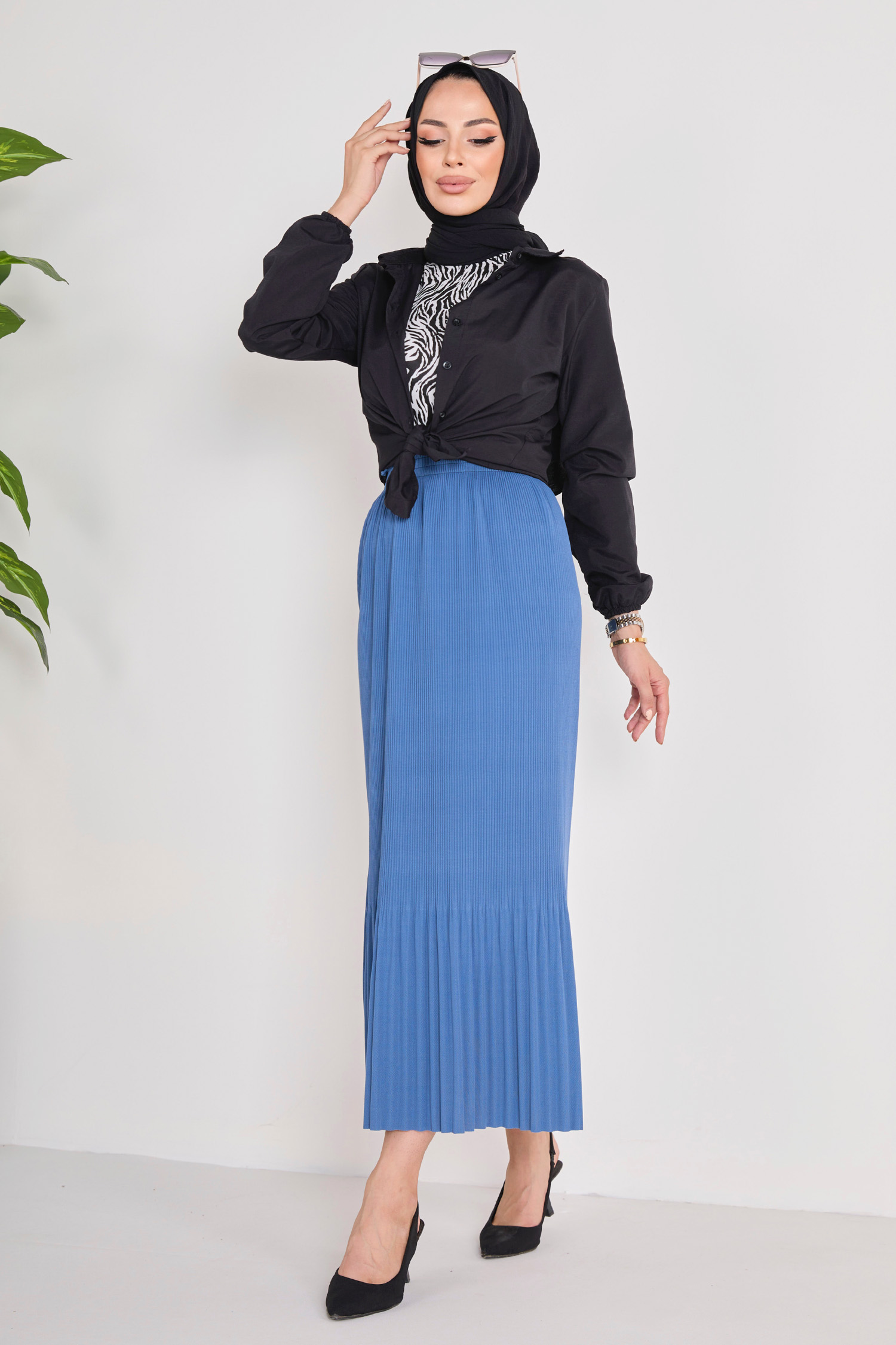 Piliseli Etek Indigo - 23027 - 3