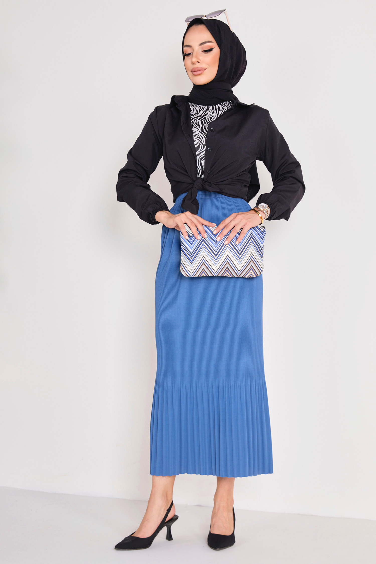Piliseli Etek Indigo - 23027 - 4