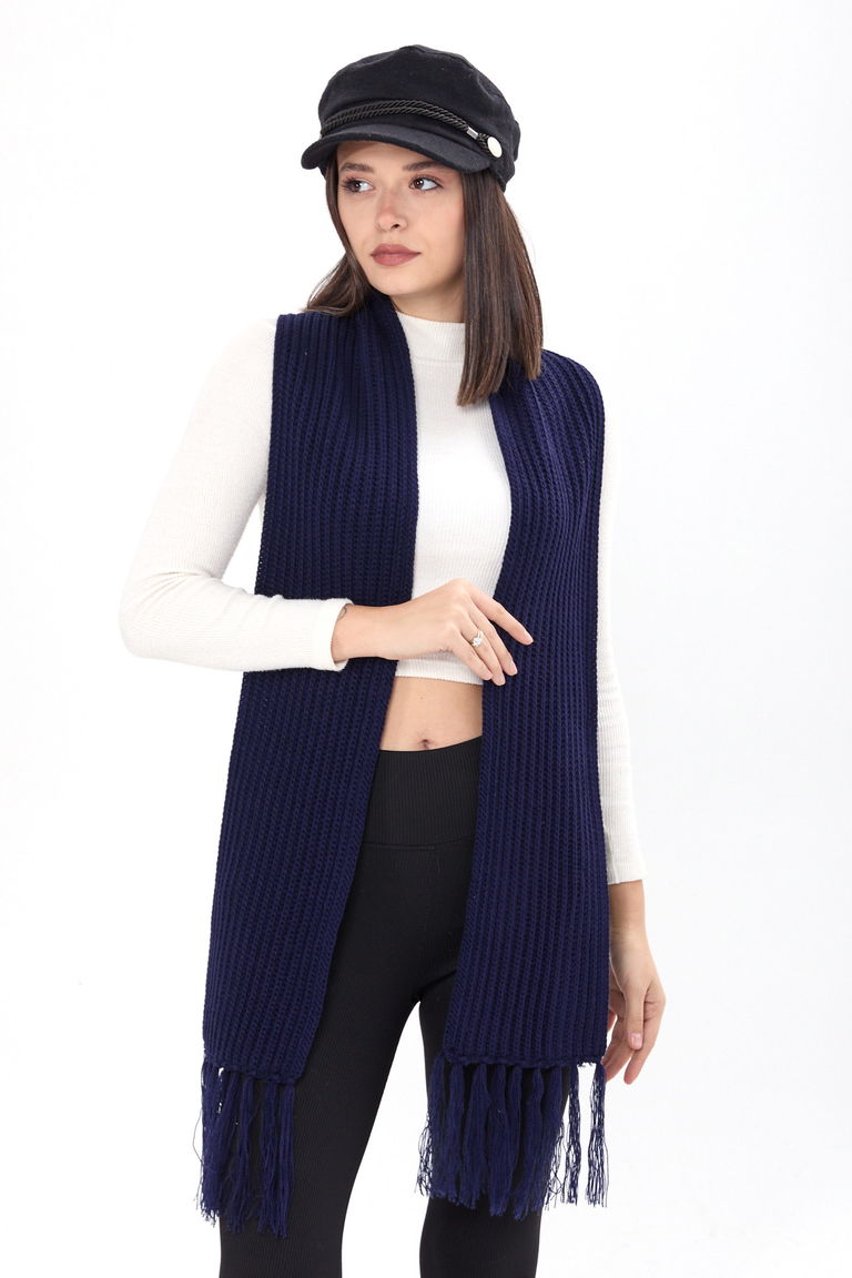 23872-LACIVERT Atkı