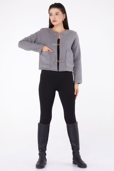 Kaşe Ceket Gri - 13291 