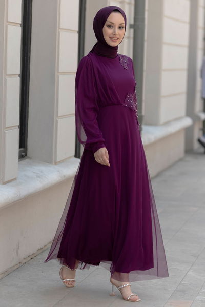 Abiye Elbise Mor - 10312 