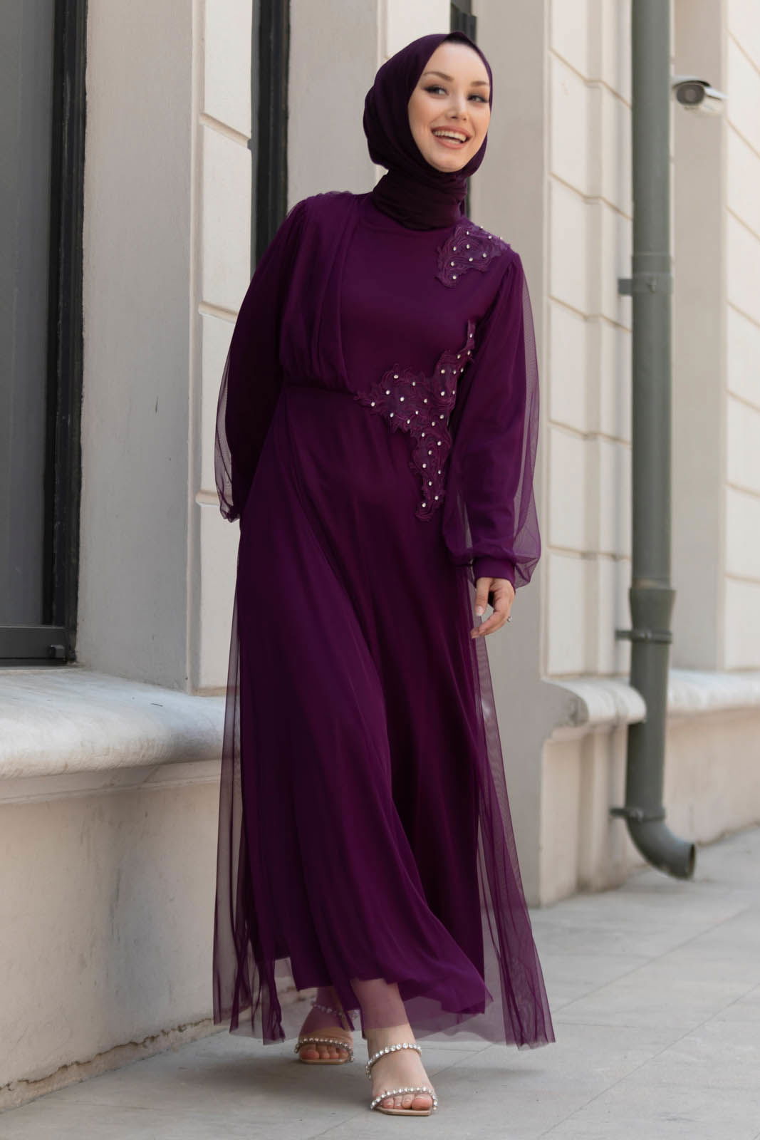 Abiye Elbise Mor - 10312 - 7