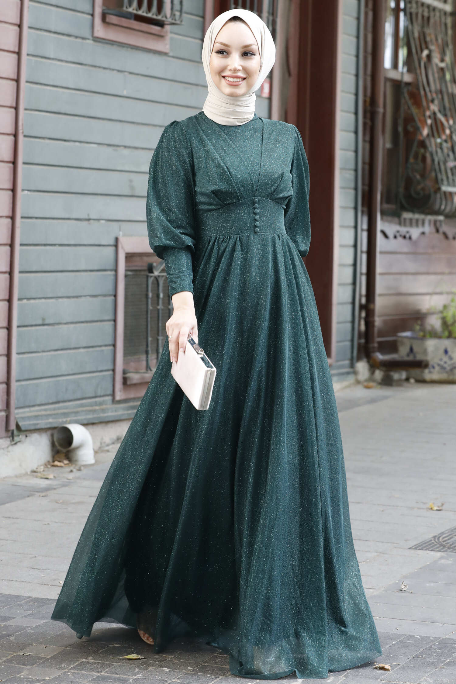 Abiye Elbise Zümrüt - 11003 - 7