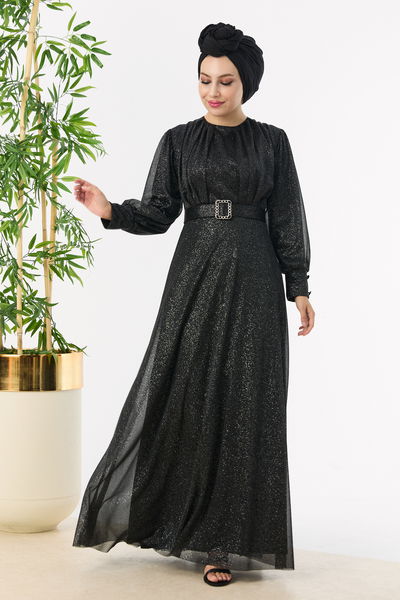 Abiye Elbise Siyah - 11005 
