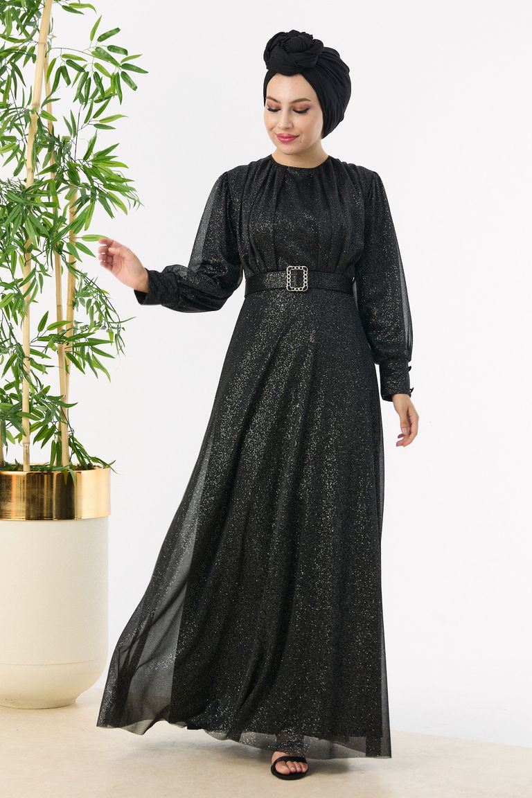 Abiye Elbise Siyah - 11005 - TOFİSA