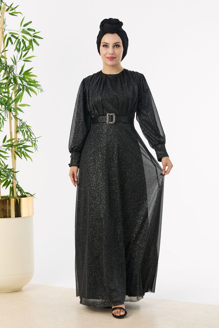 Abiye Elbise Siyah - 11005 - TOFİSA