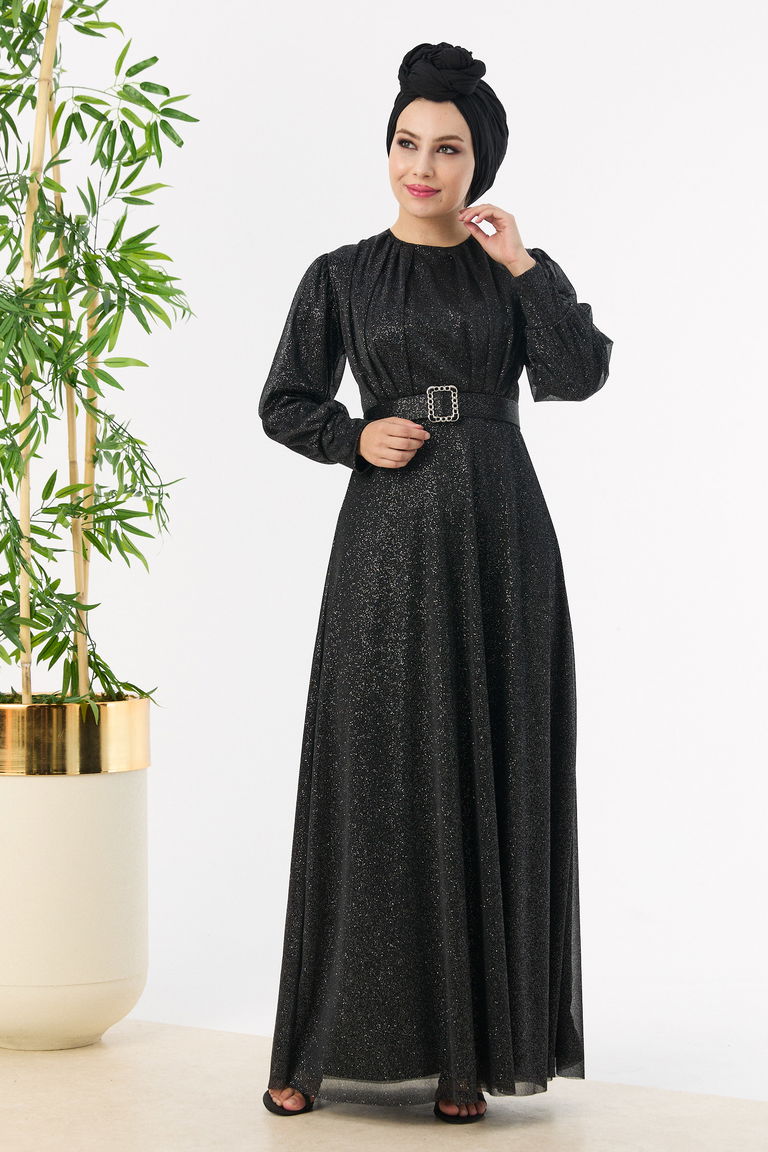 Abiye Elbise Siyah - 11005 - TOFİSA