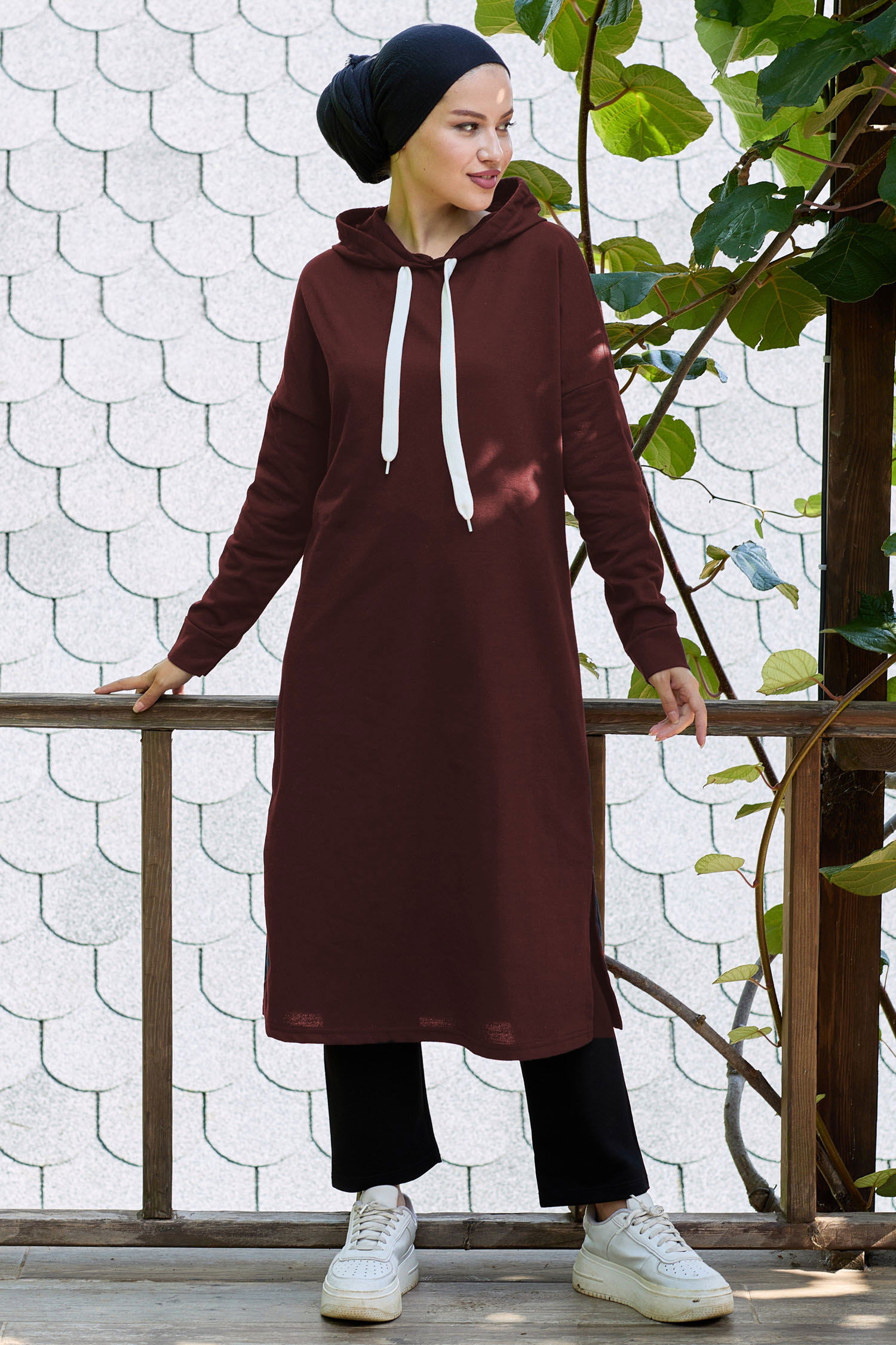11006-KAHVE Tunik - 2