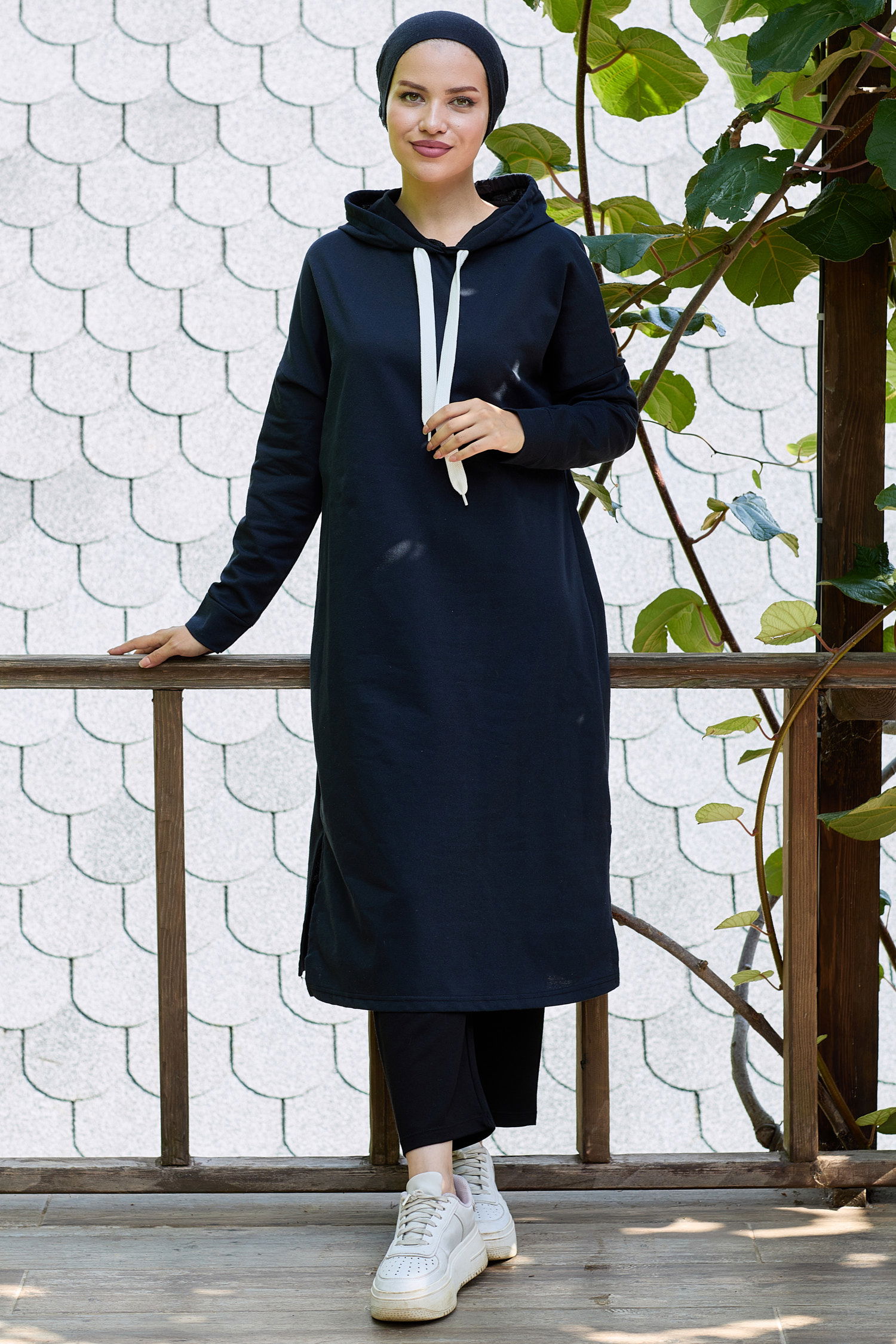 11006-LACIVERT Tunik - 1