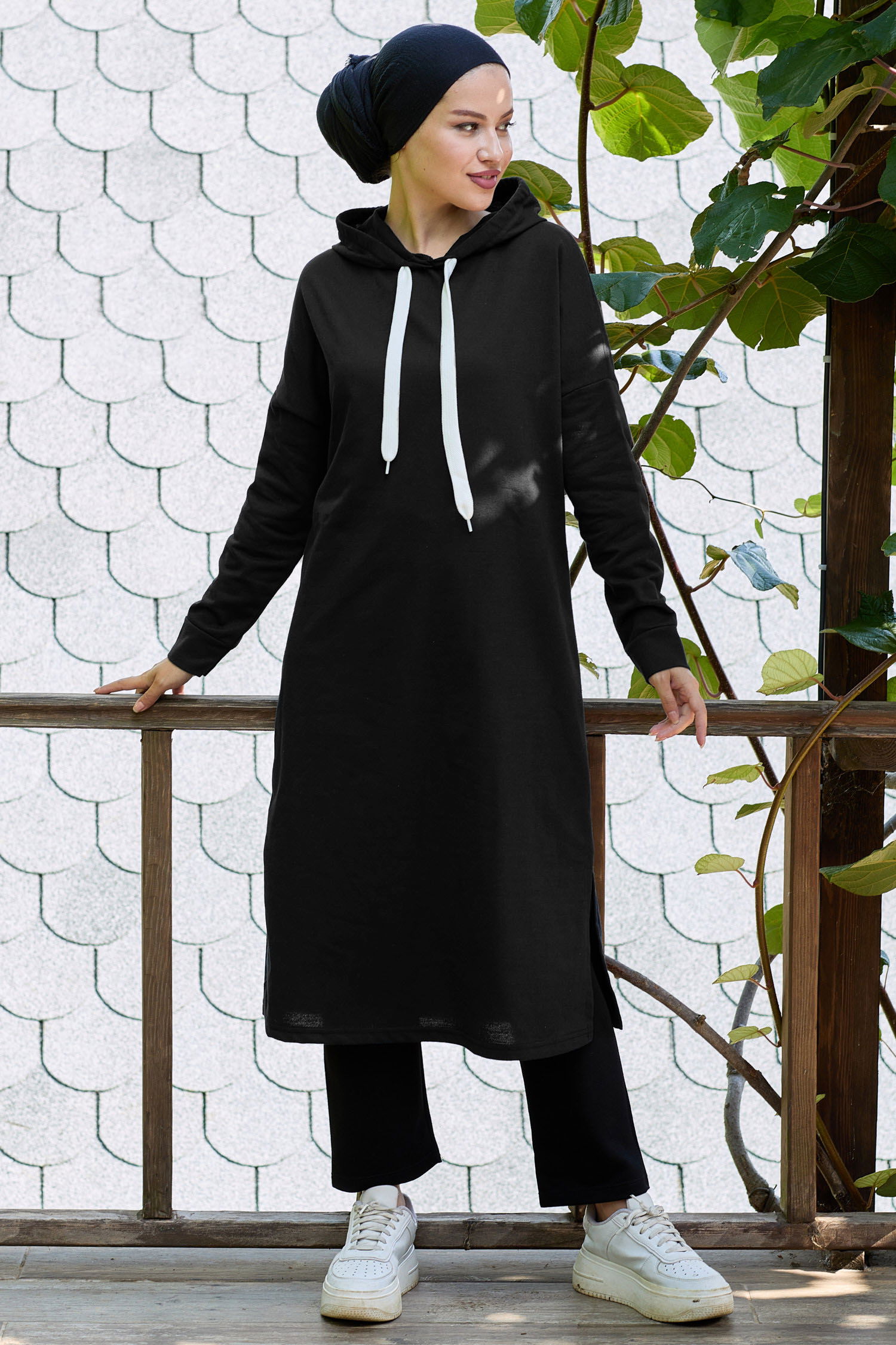 11006-SIYAH Tunik - 1
