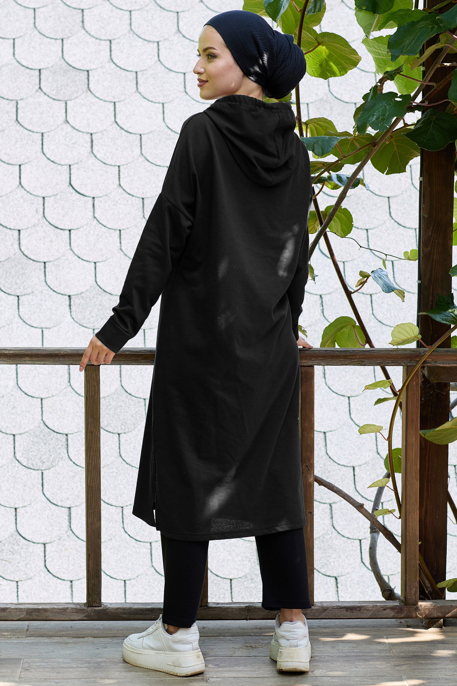 11006-SIYAH Tunik - 3