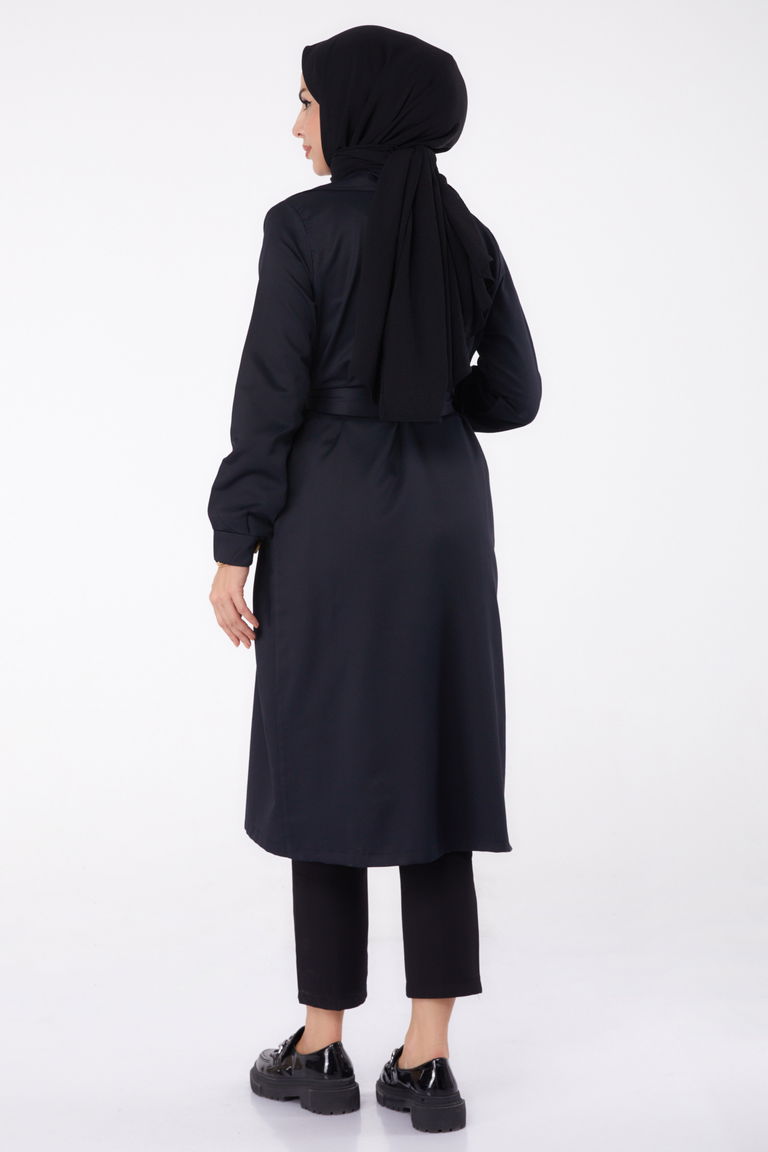 11012-SIYAH Trenç - TOFİSA