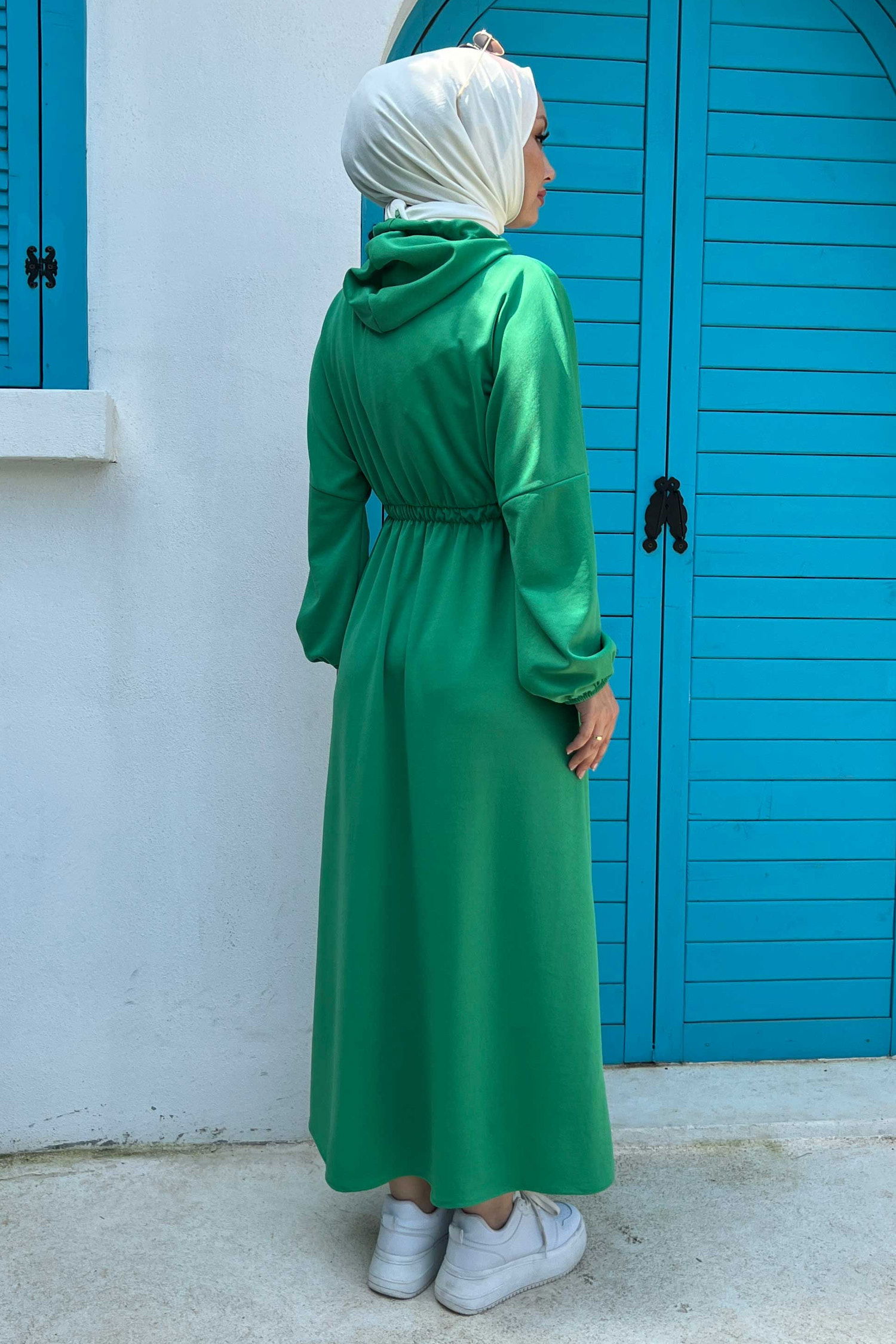 11020-YESIL Elbıse - 5