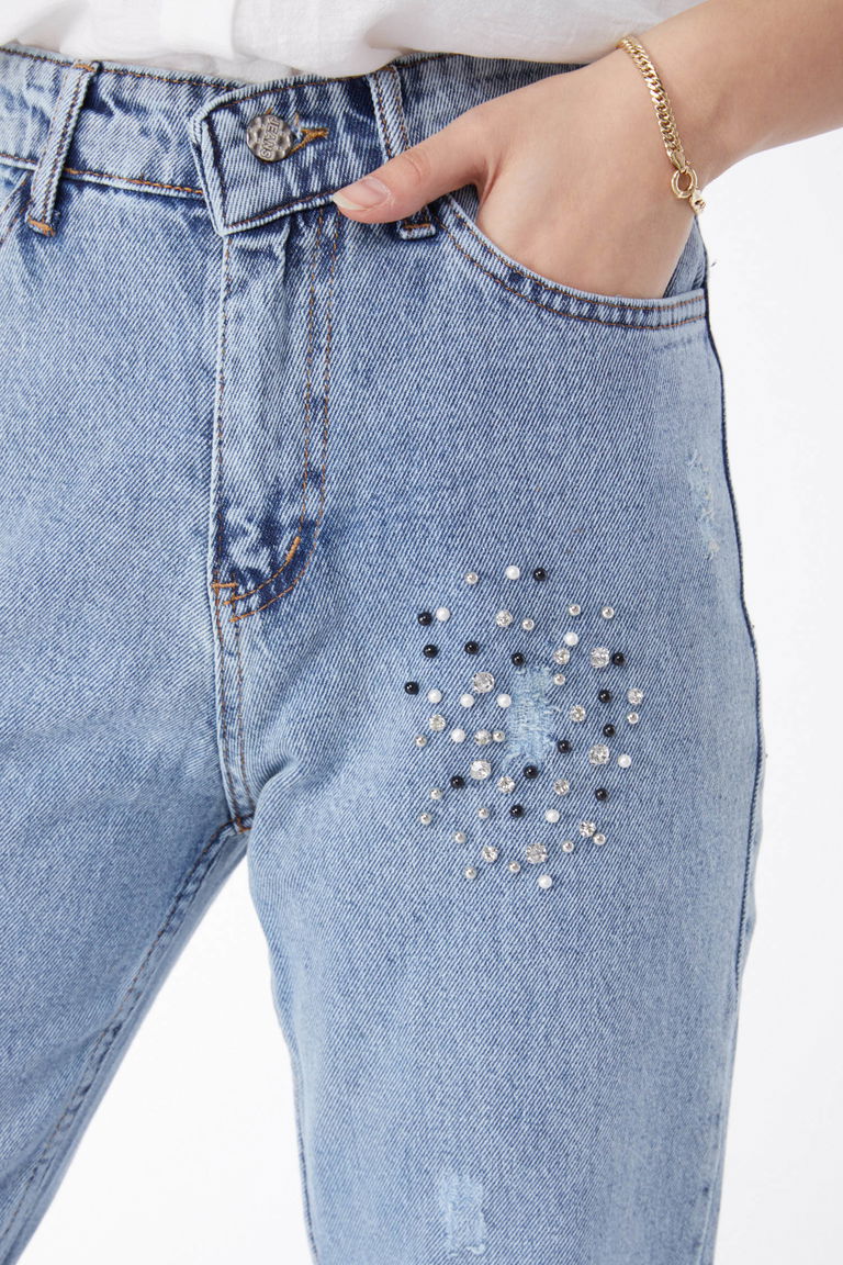 11189-BUZ-MAVI Kot Pantloon - TOFİSA