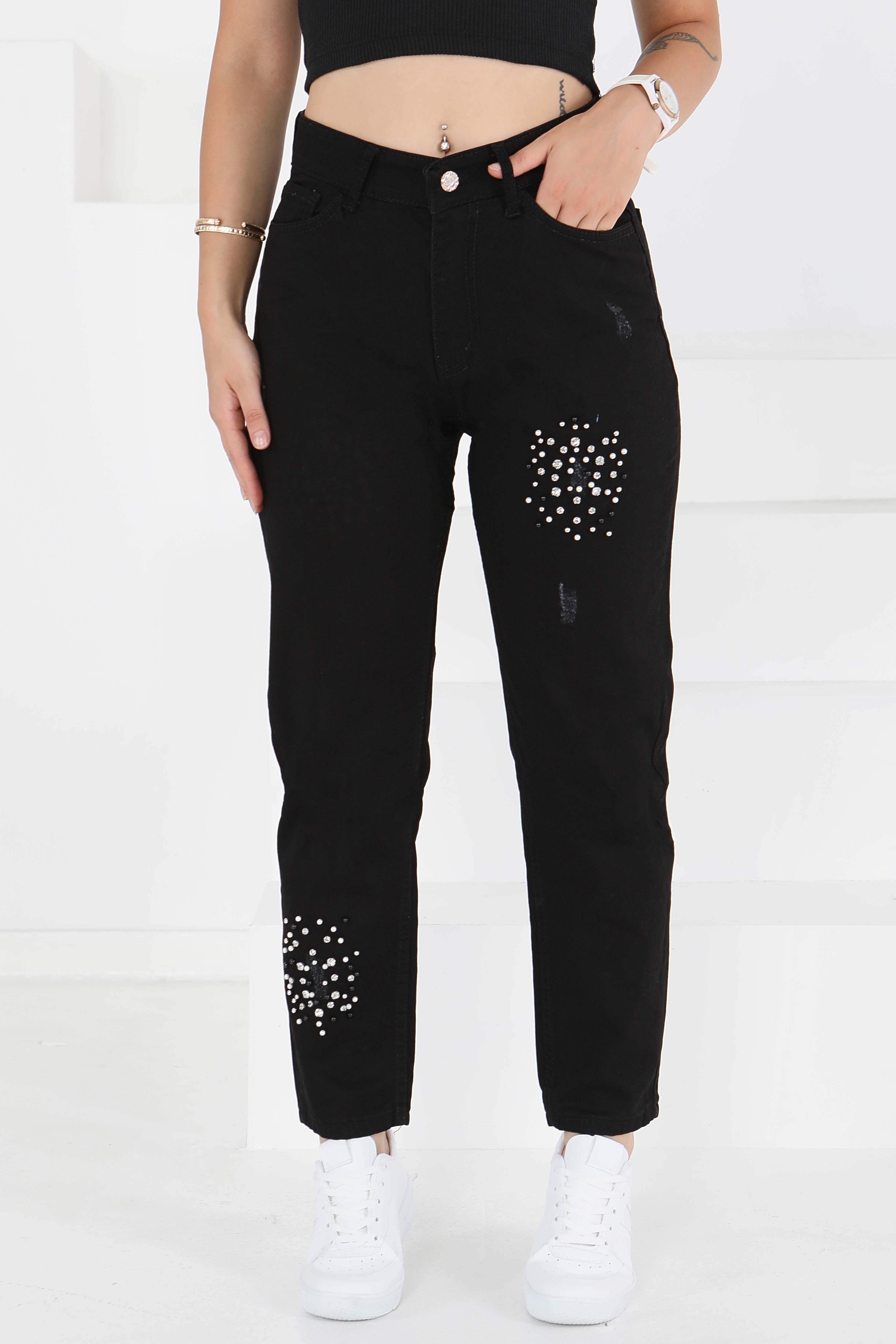 11189-SIYAH Kot Pantloon - 1