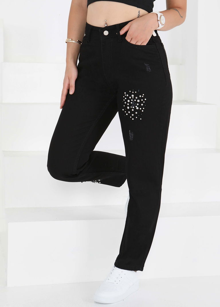 11189-SIYAH Kot Pantloon - TOFİSA