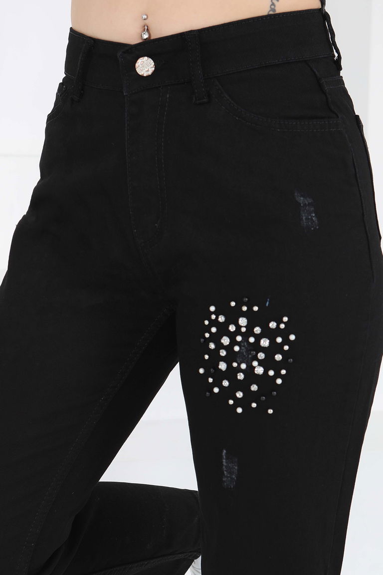 11189-SIYAH Kot Pantloon - TOFİSA