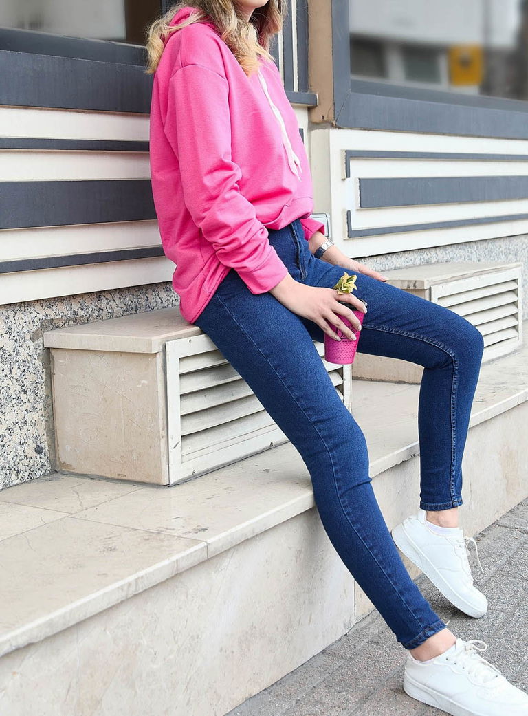 11193-KOYU-MAVI Kot Pantolon - TOFİSA