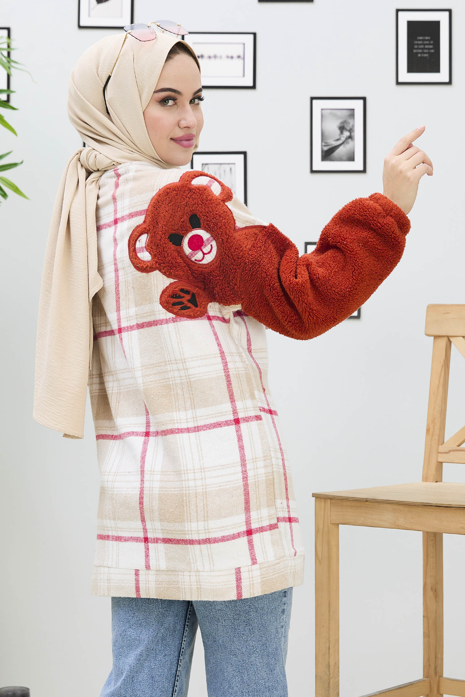11223-KIRMIZI Tunik - 3