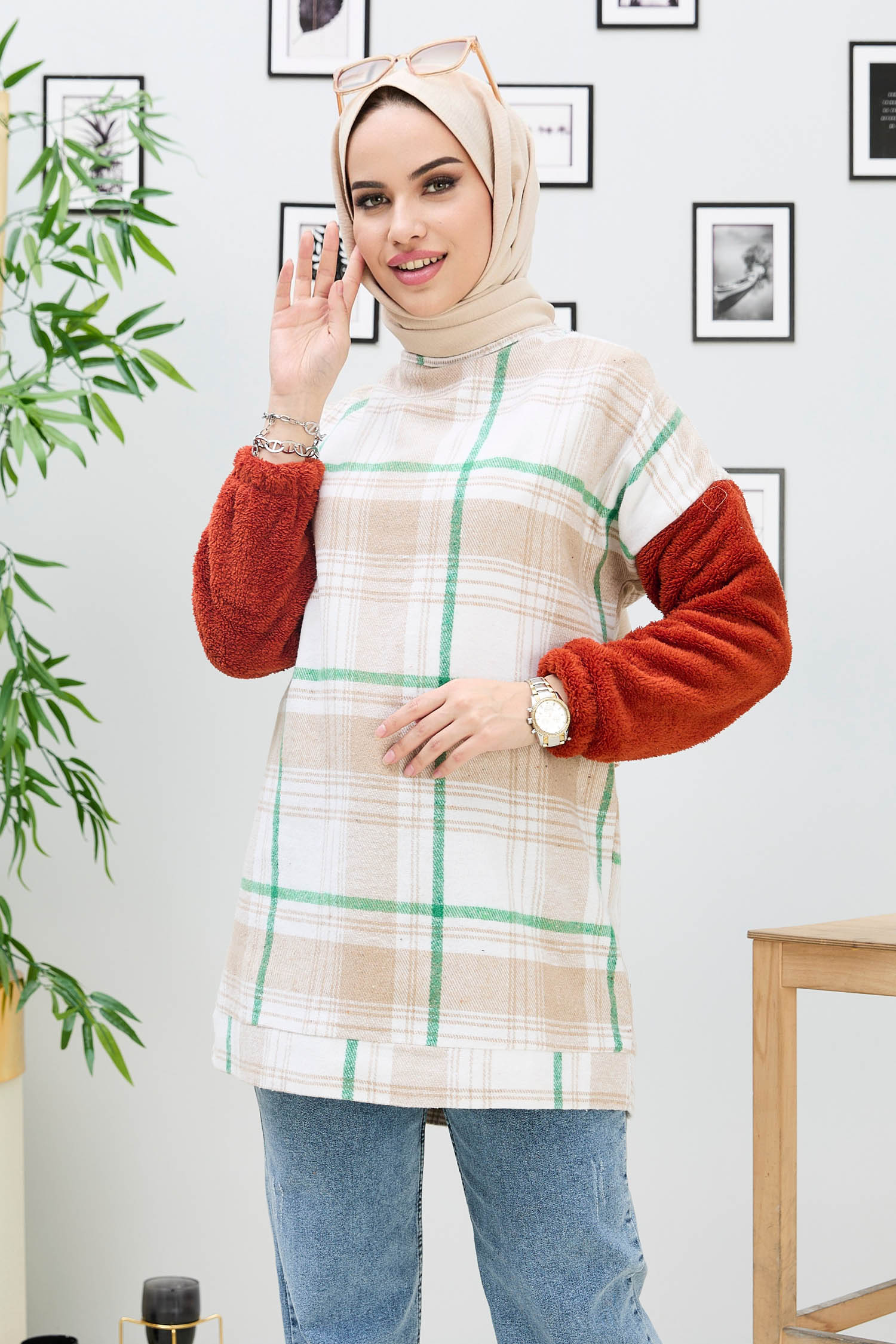 11223-YESIL Tunik - 5