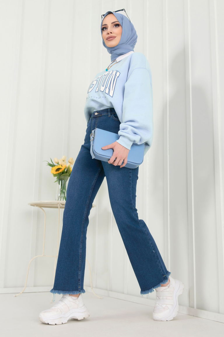 11319-KOYU-MAVI Kot Pantolon - TOFİSA