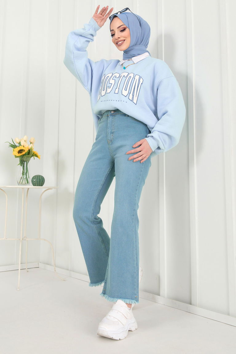 11319-MAVI Kot Pantolon - TOFİSA