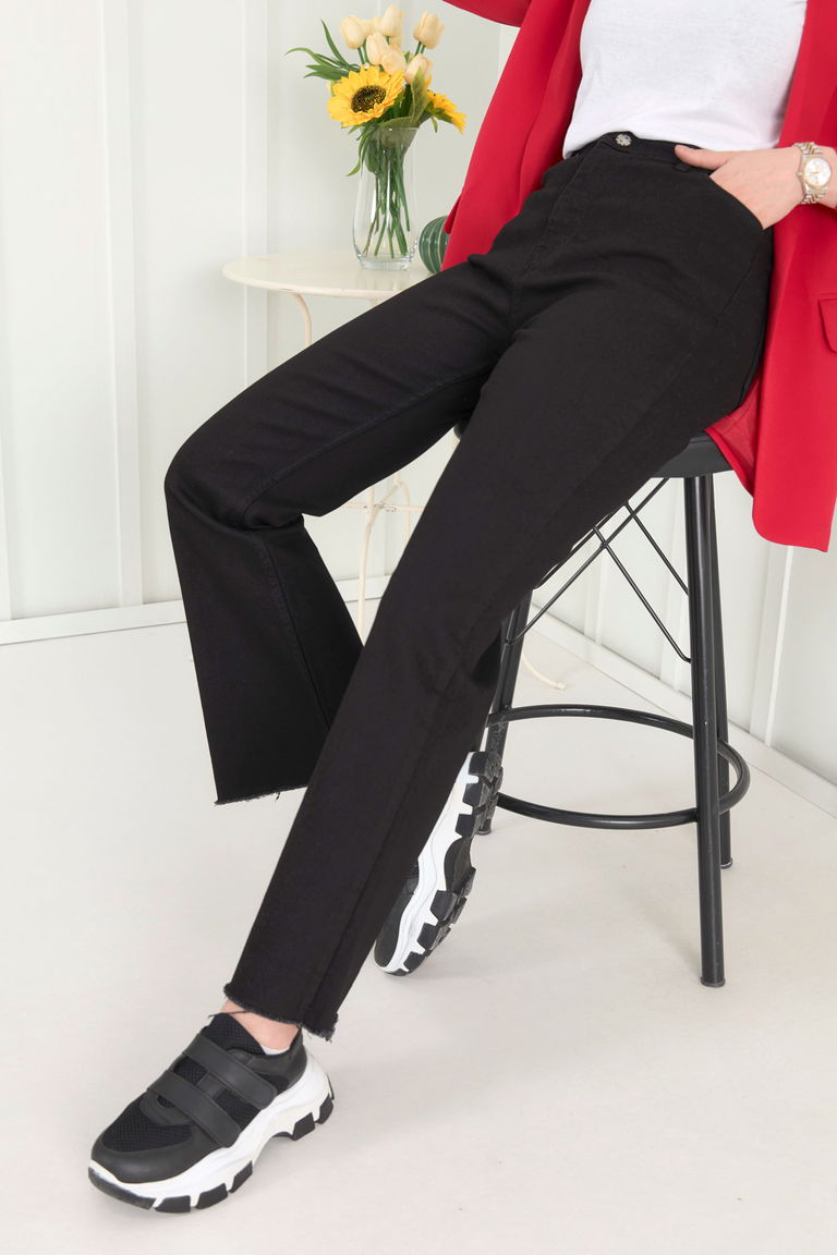 11319-SIYAH Kot Pantolon - TOFİSA