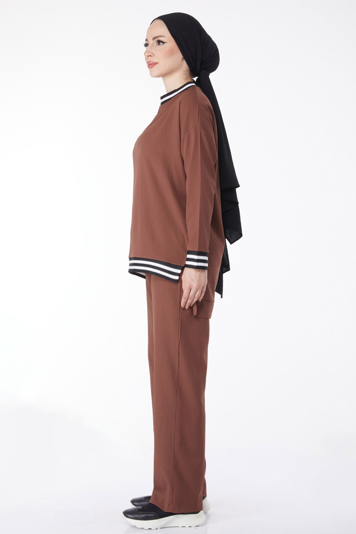 11321-KAHVE Tunik Pantolon - 3
