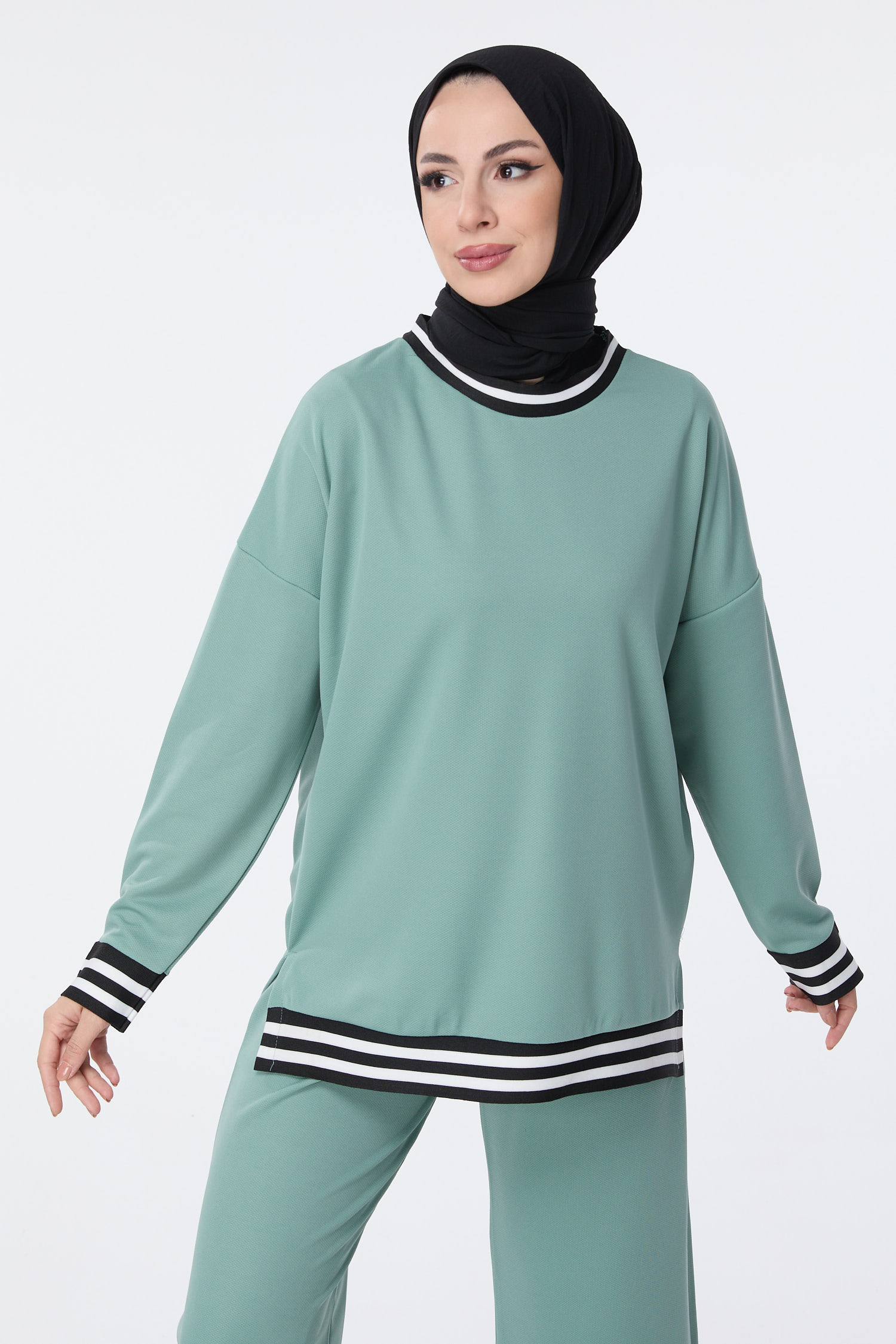 11321-MINT Tunik Pantolon - 2