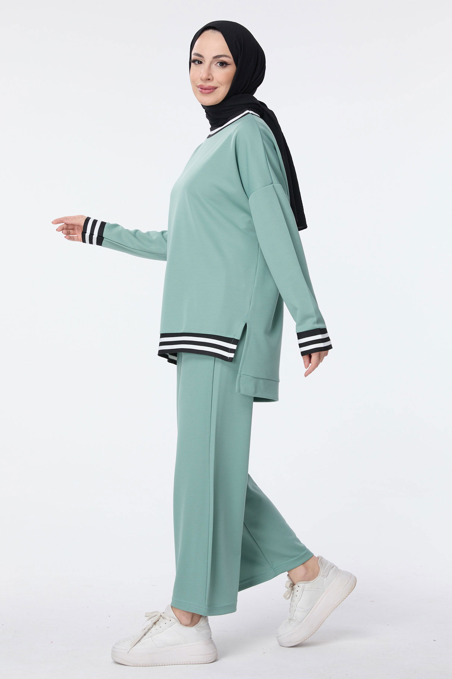 11321-MINT Tunik Pantolon - 3