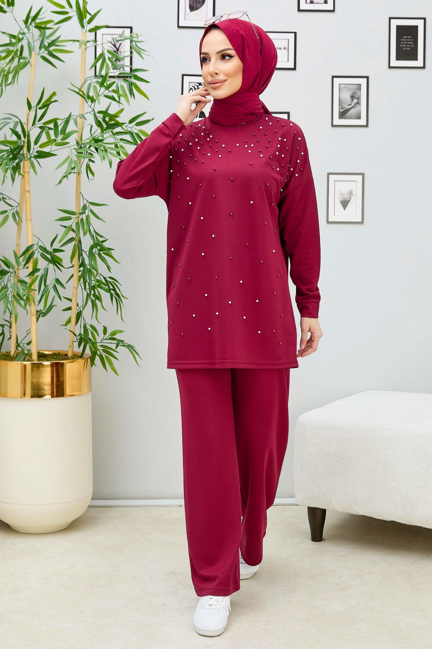 11334-BORDO Tunik Pantolon - 1