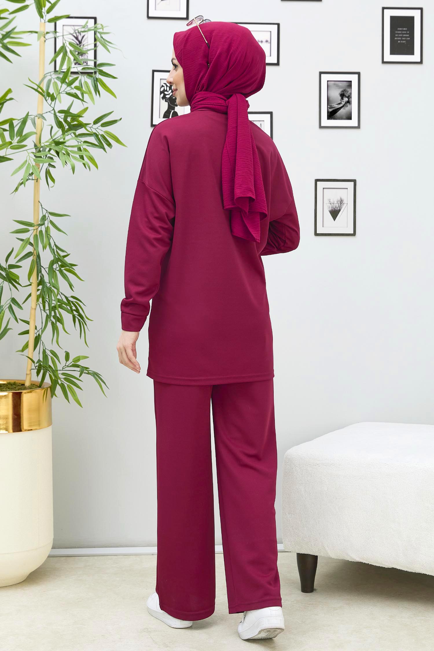 11334-BORDO Tunik Pantolon - 5