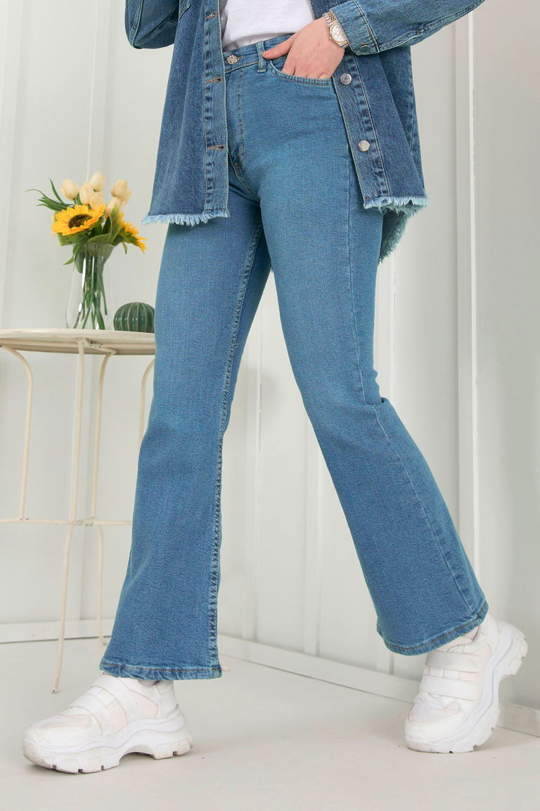 11397-MAVI Kot Pantolon - TOFİSA