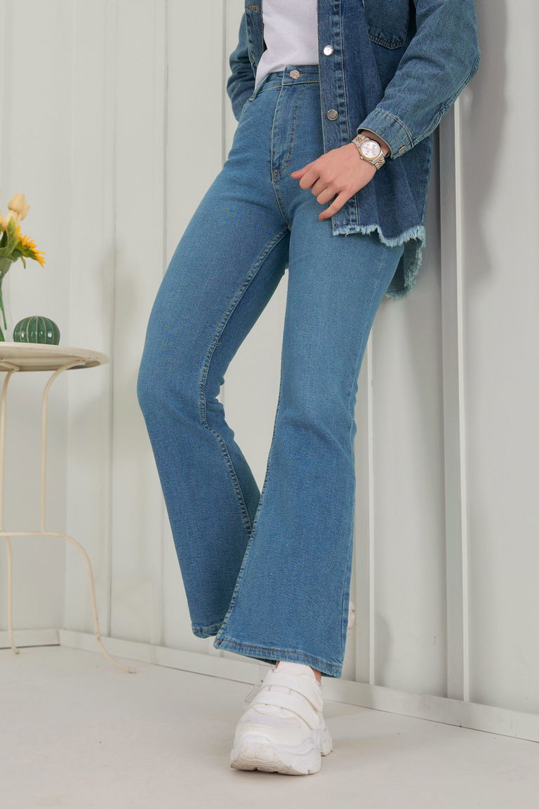 11397-MAVI Kot Pantolon - TOFİSA