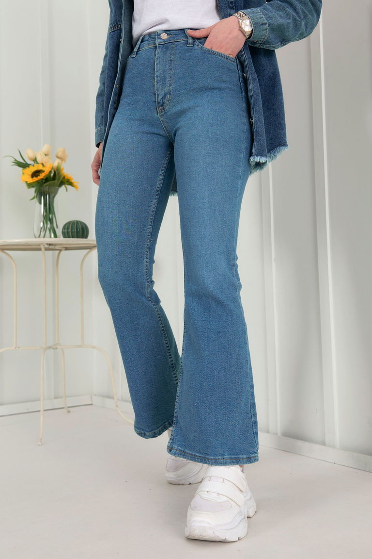 11397-MAVI Kot Pantolon - TOFİSA