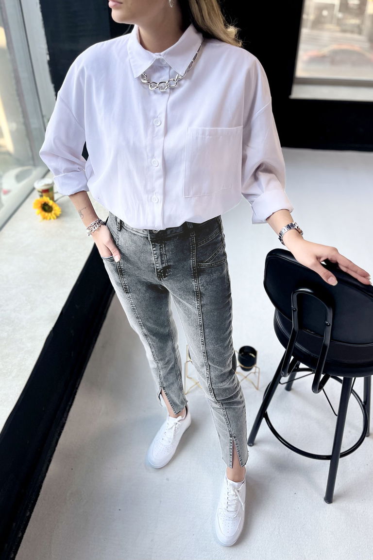 Kot Pantolon Füme - 11398 - TOFİSA