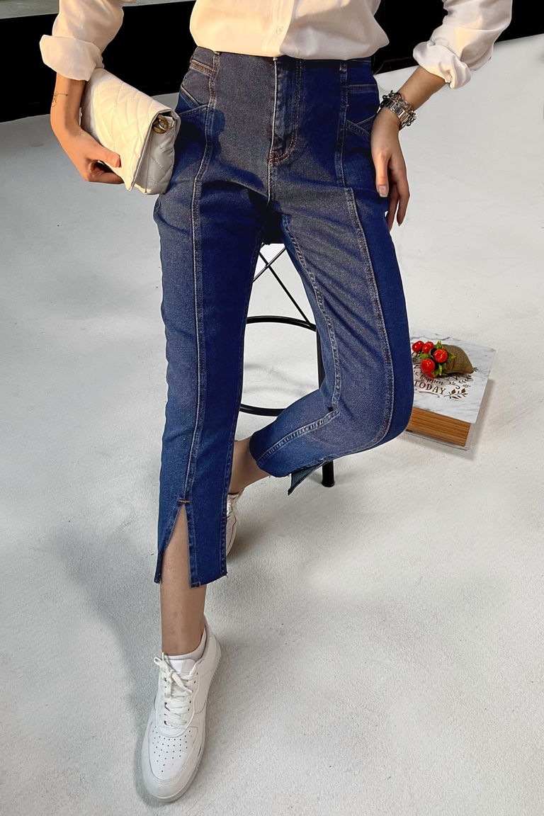 11398-KOYU-MAVI Kot Pantolon - TOFİSA