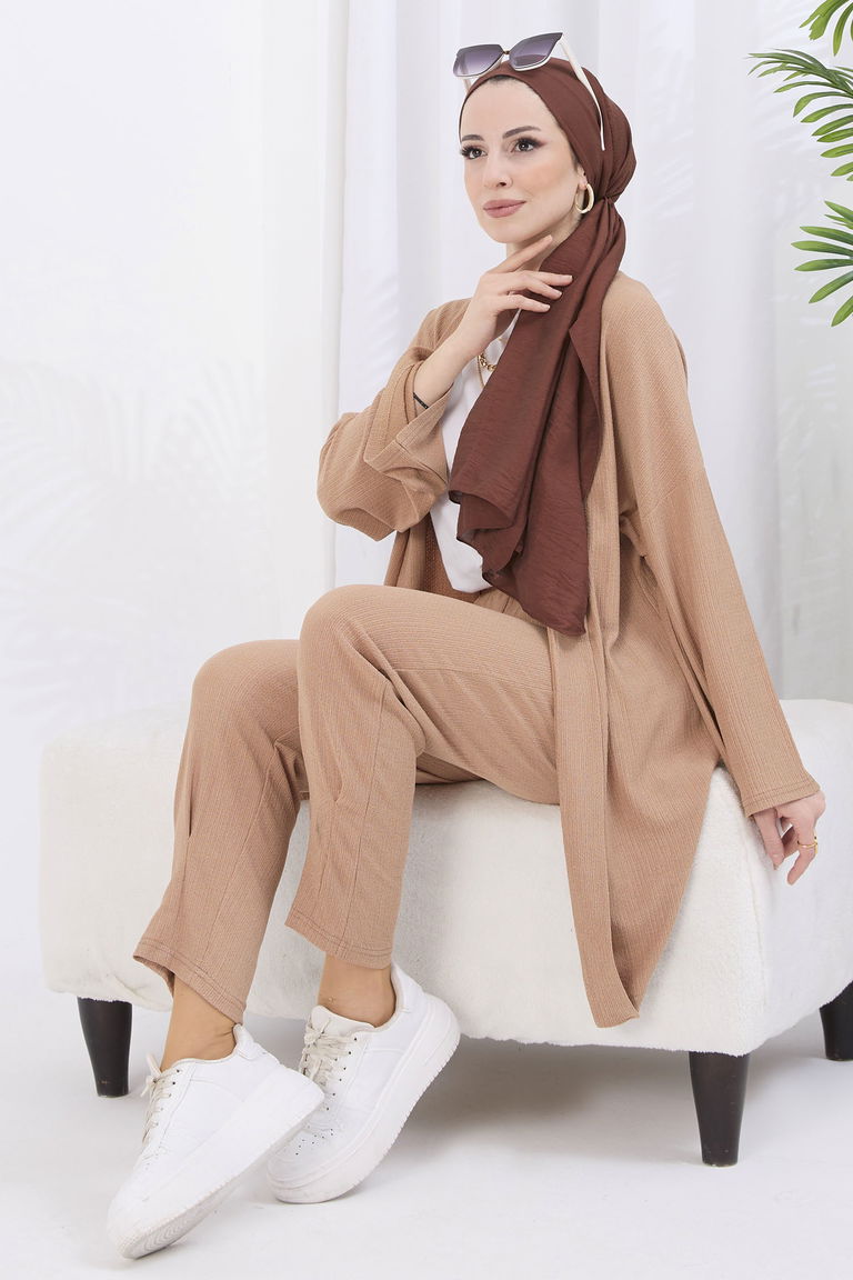 11432-VIZON Hırka Pantolon - TOFİSA