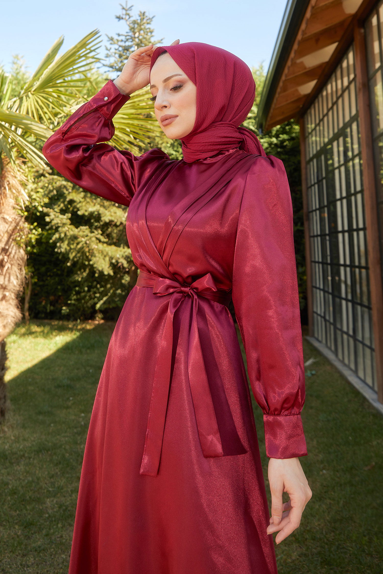 Elbise Bordo - 11482 - 5