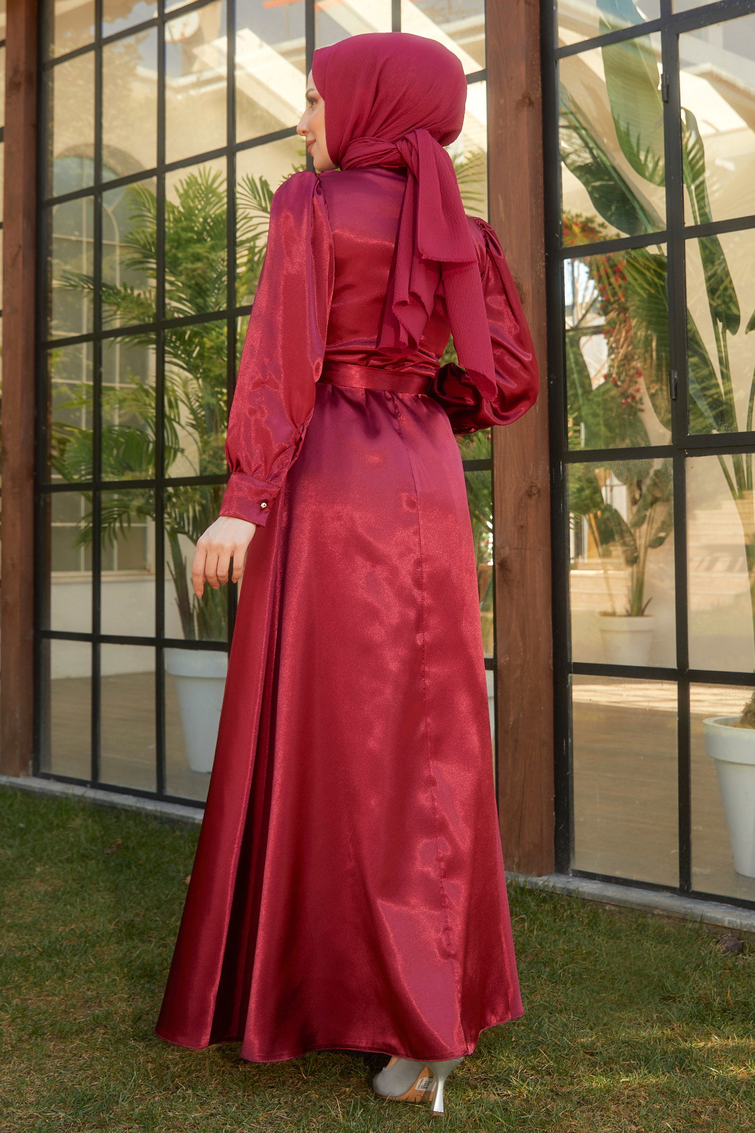 Elbise Bordo - 11482 - 7