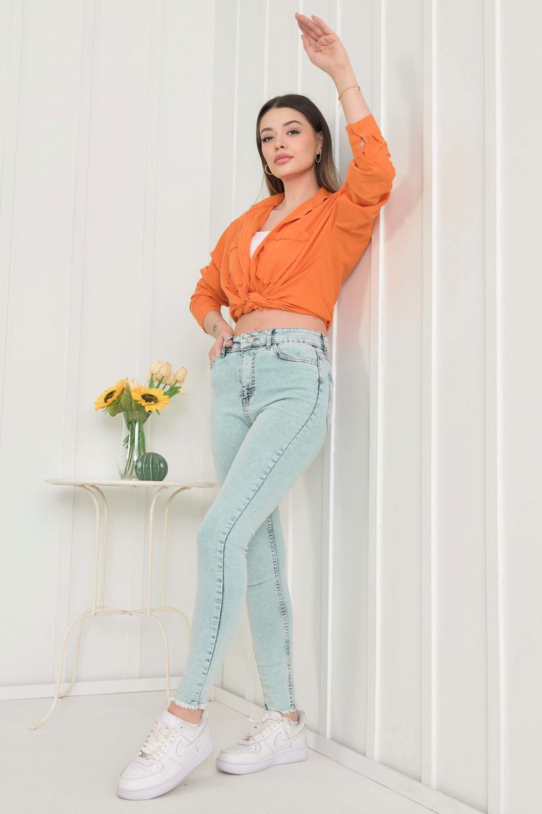 Kot Pantolon Buz Mavi - 11602 - TOFİSA