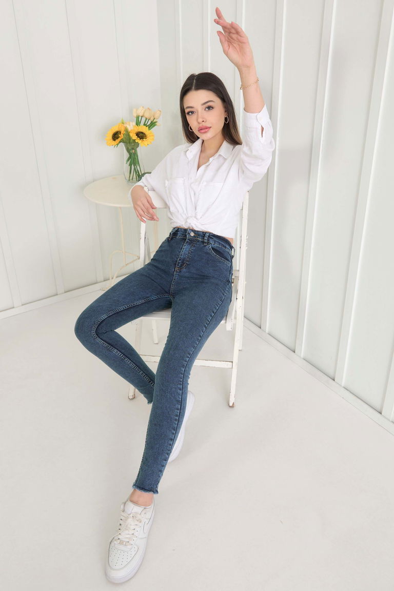 11602-KOYU-MAVI Kot Pantolon - TOFİSA