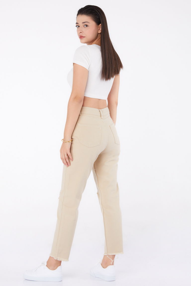 11603-BEJ Gabardin Pantolon - TOFİSA