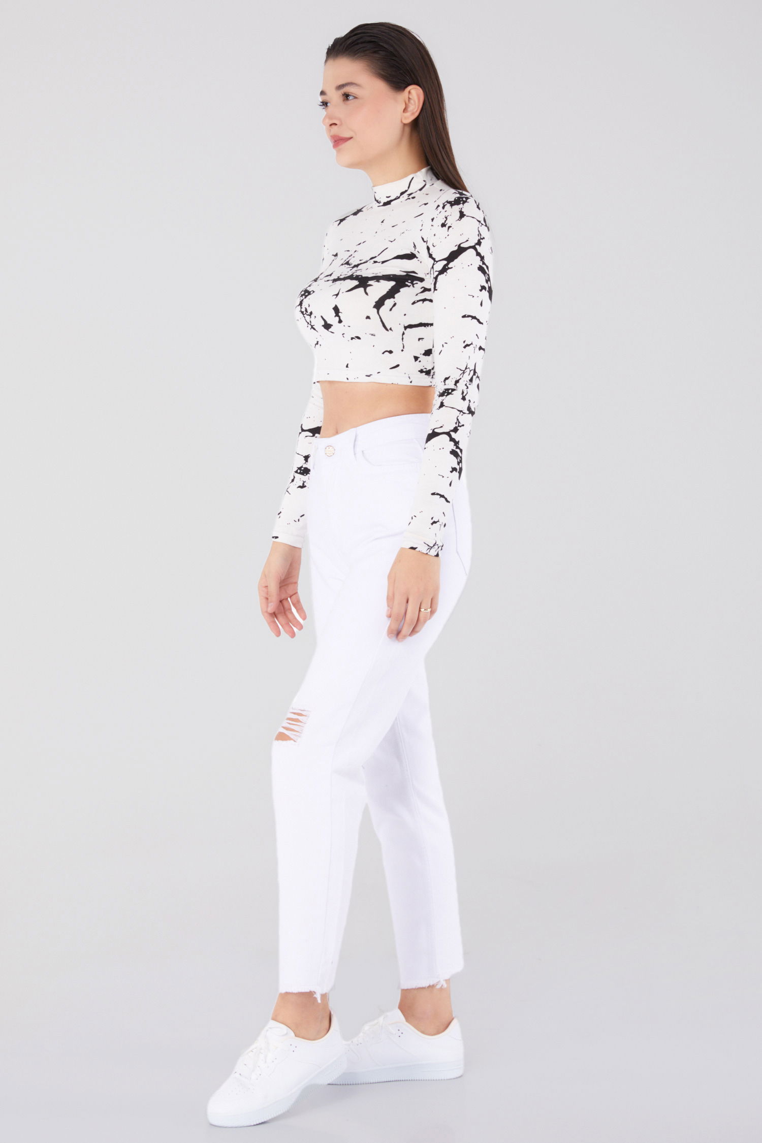 Gabardin Pantolon Beyaz - 11603 - 4