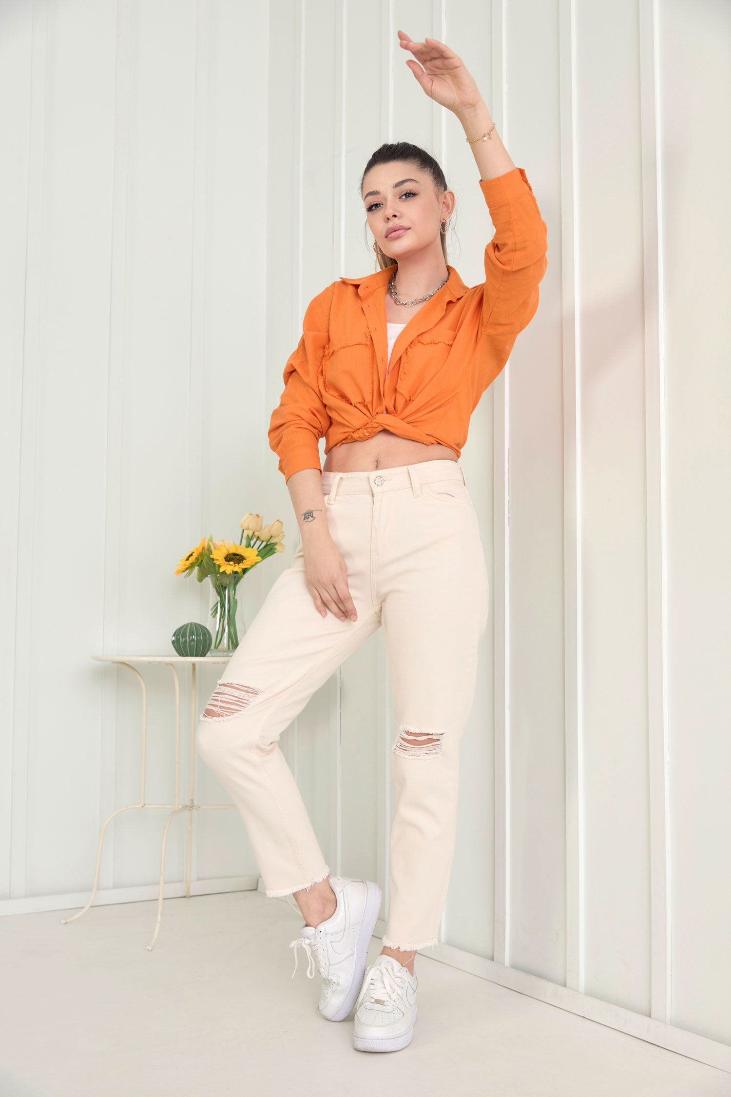 11603-EKRU Gabardin Pantolon - 16