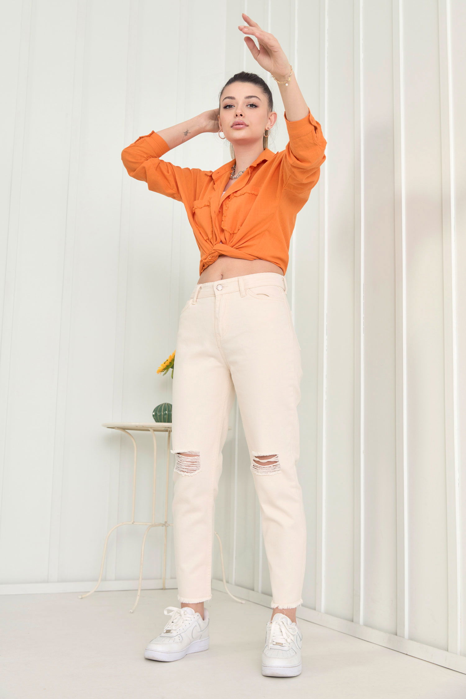 11603-EKRU Gabardin Pantolon - 17