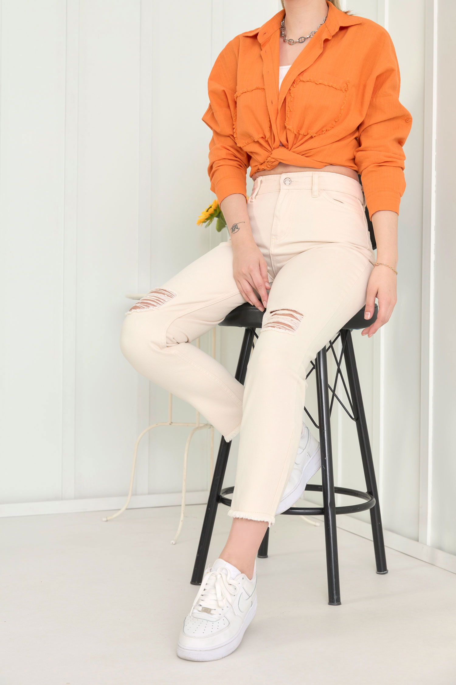 11603-EKRU Gabardin Pantolon - 19