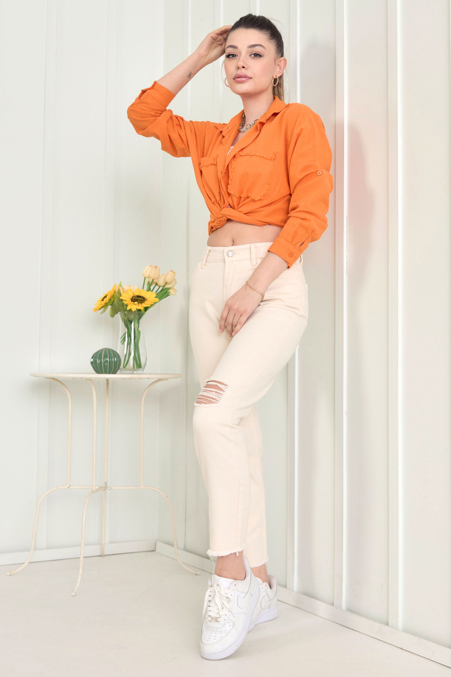 11603-EKRU Gabardin Pantolon - 13
