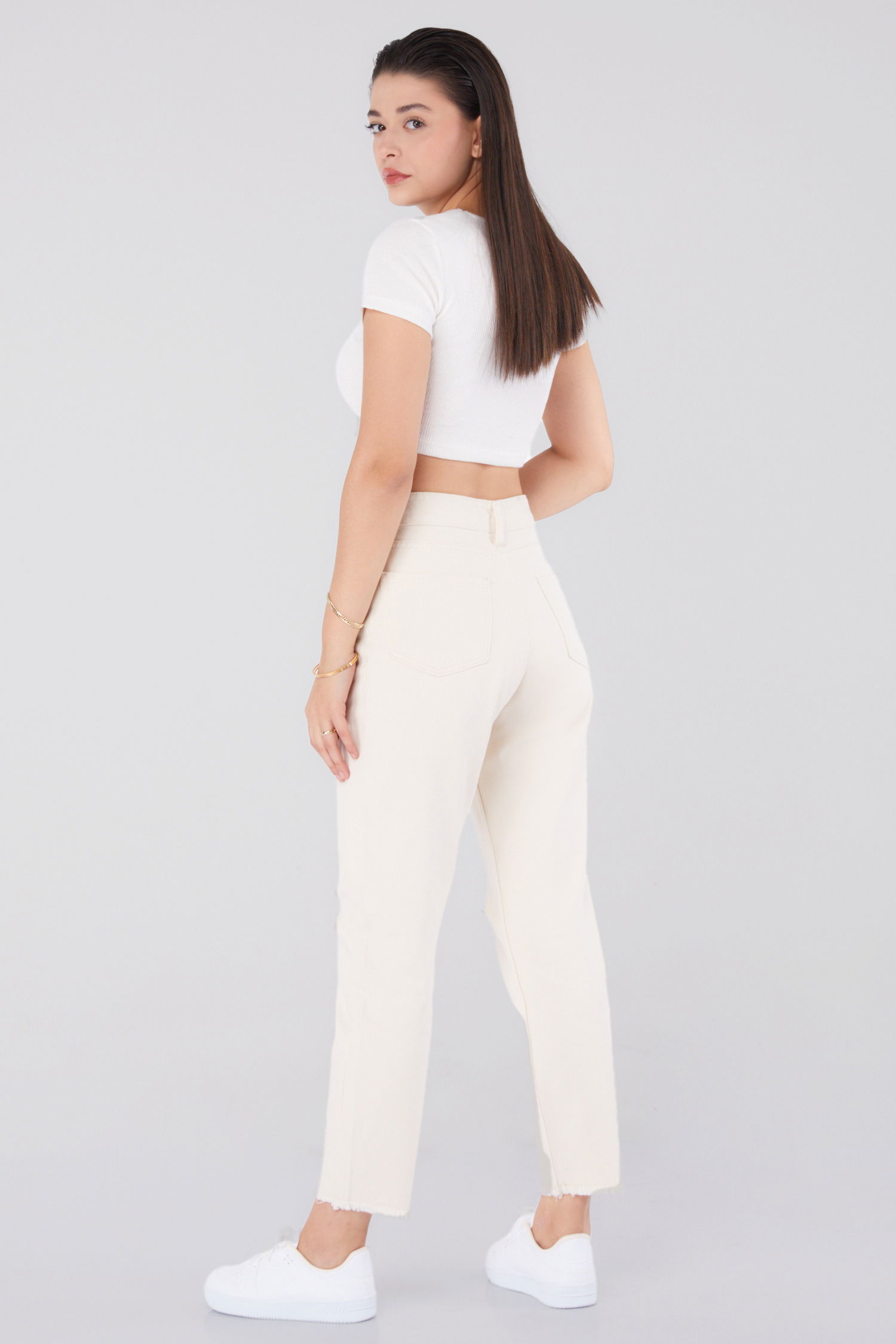 11603-EKRU Gabardin Pantolon - 5