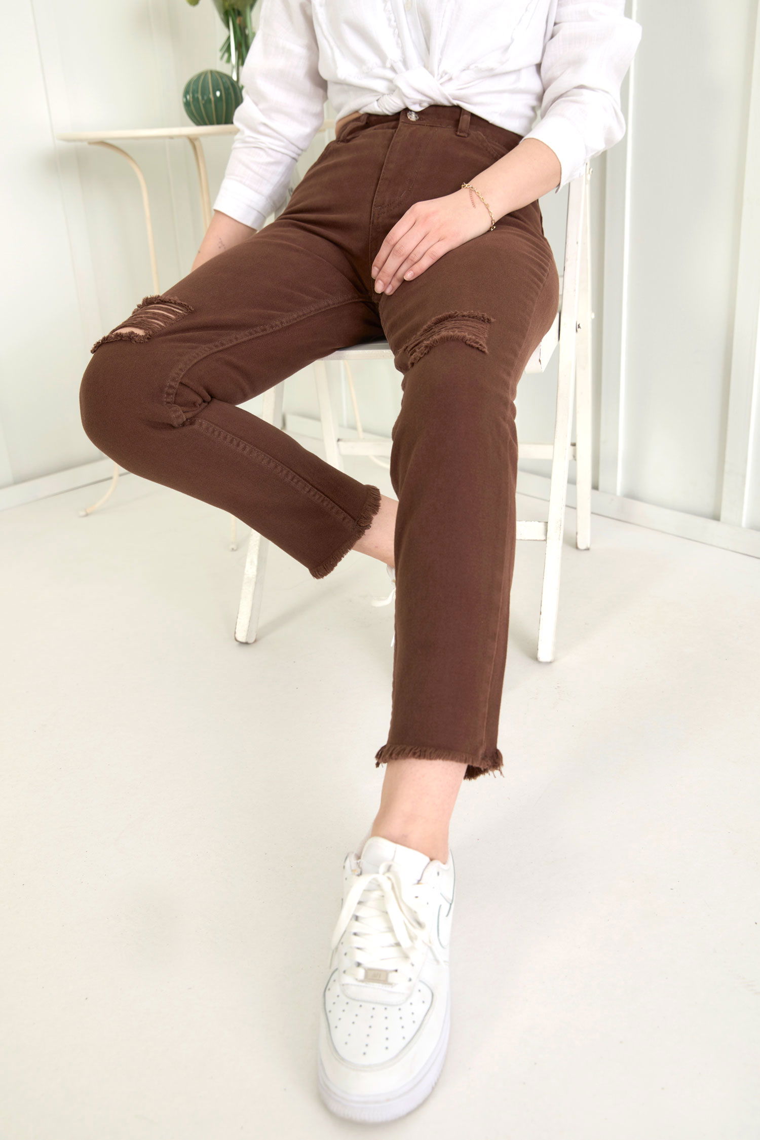 11603-KAHVE Gabardin Pantolon - 13